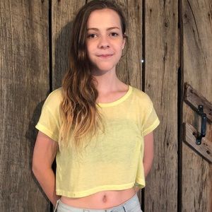 Yellow crop top